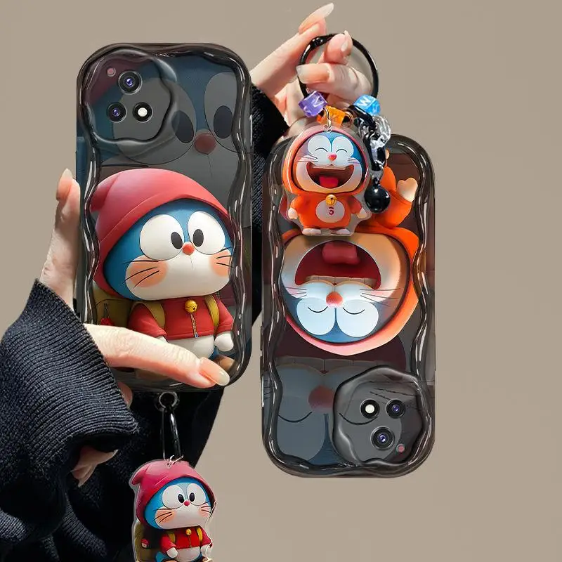 Cute Doraemon Pendan Case for Samsung Galaxy A15 A25 A04 A05 A05S A04E A13 A33 A30 A31 A50 A22 A51 A71 A72 A73 A03 A02S A11 M54