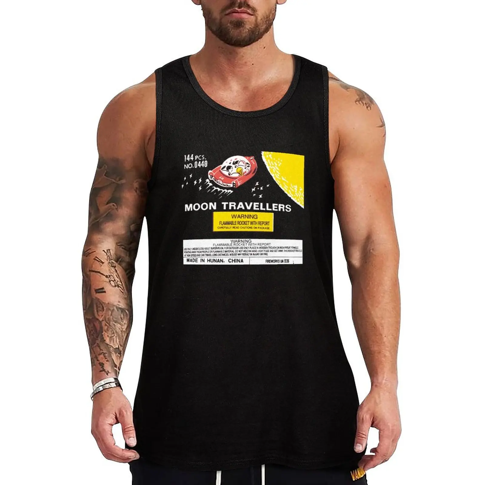 MOON TRAVELLERS BOTTLE ROCKET - PACKAGING Tank Top sleeveless tshirts for men T-shirt men