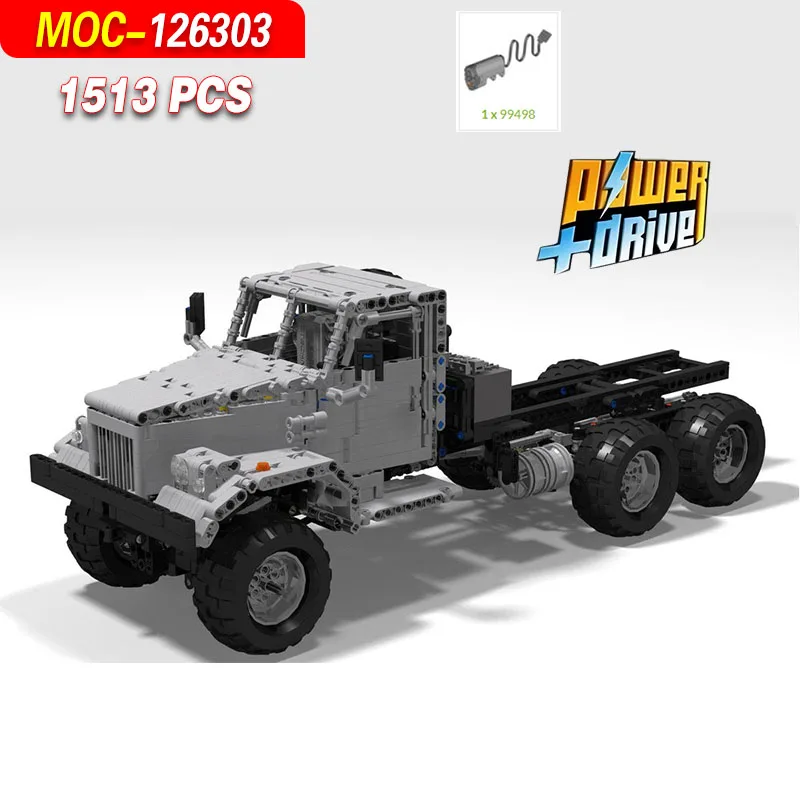 Конструктор MOC-126303: Многофункциональный большой грузовик (1513 деталей) – Модель для сборки, строительная игрушка для механической инженерии