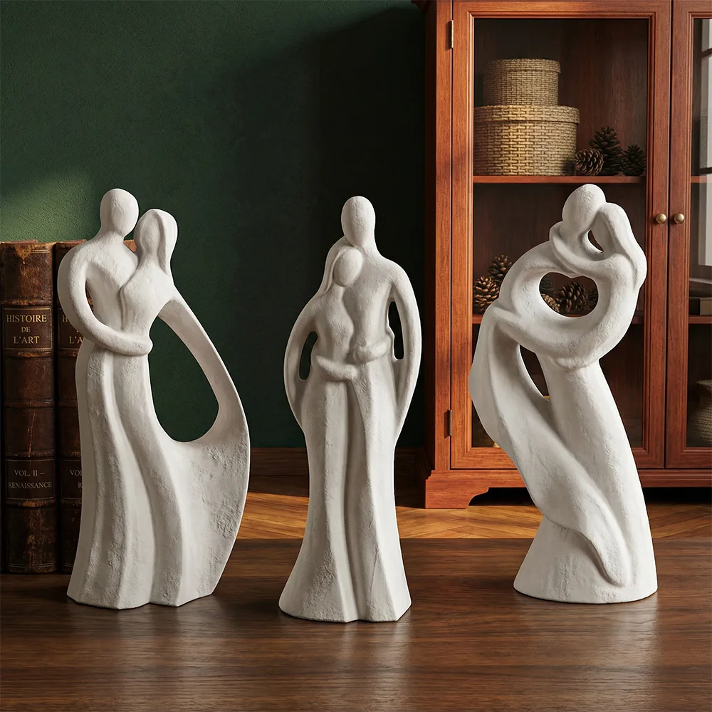 Simple Abstract Couple Silicone Molds DIY Handmade Craft Art Lovers Ornaments Plaster Cement Epoxy Resin Mold Soap Candle Mould
