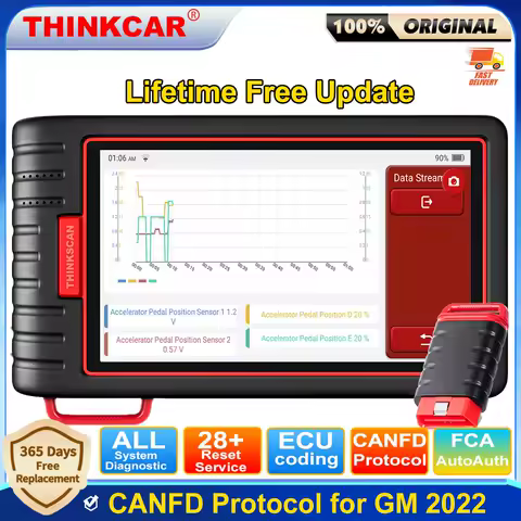THINKCAR ThinkScan Max 2 Car Diagnostic Tools Full system Support CANFD IMMO 28 Resets OBD2 Scanner ECU Coding Bi-Directional