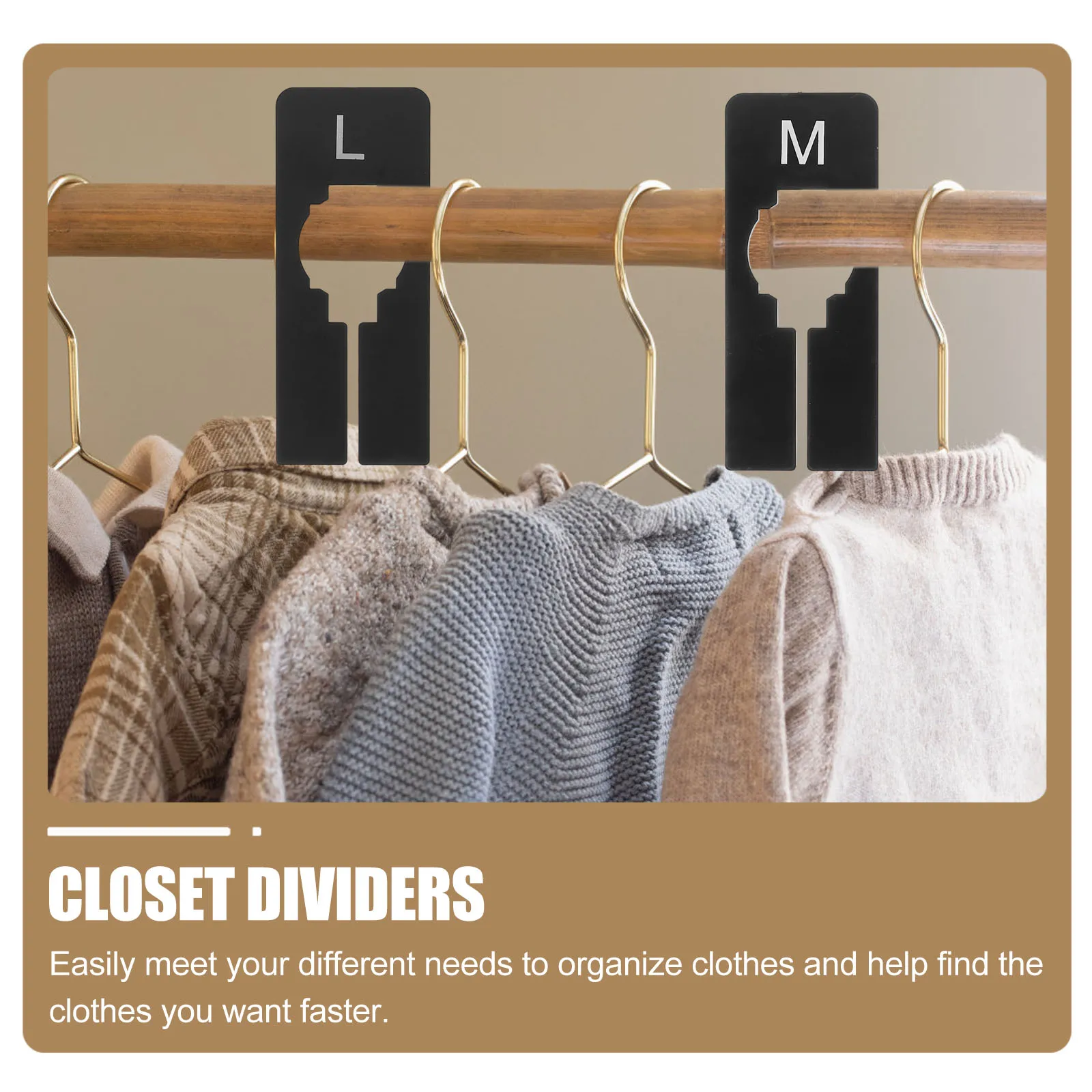 

40pcs Clothing Size Dividers Plastic Multi Functional Closet Organizers Clear Markings Storage Solutions