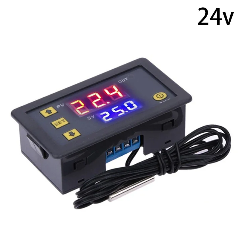 Heat Temperature Controller Kit LED Regulator Relay Replacement Sensor 12V/24V/110V-220V Thermometer Thermostats