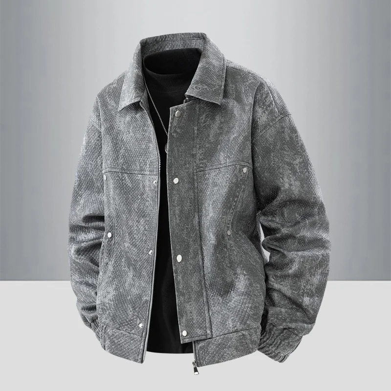 

Breathable Comfortable Denim Jacket Lapel Roupas Masculinas Men Clothing High Quality Zipper Fashion Casual Style Classic Parkas