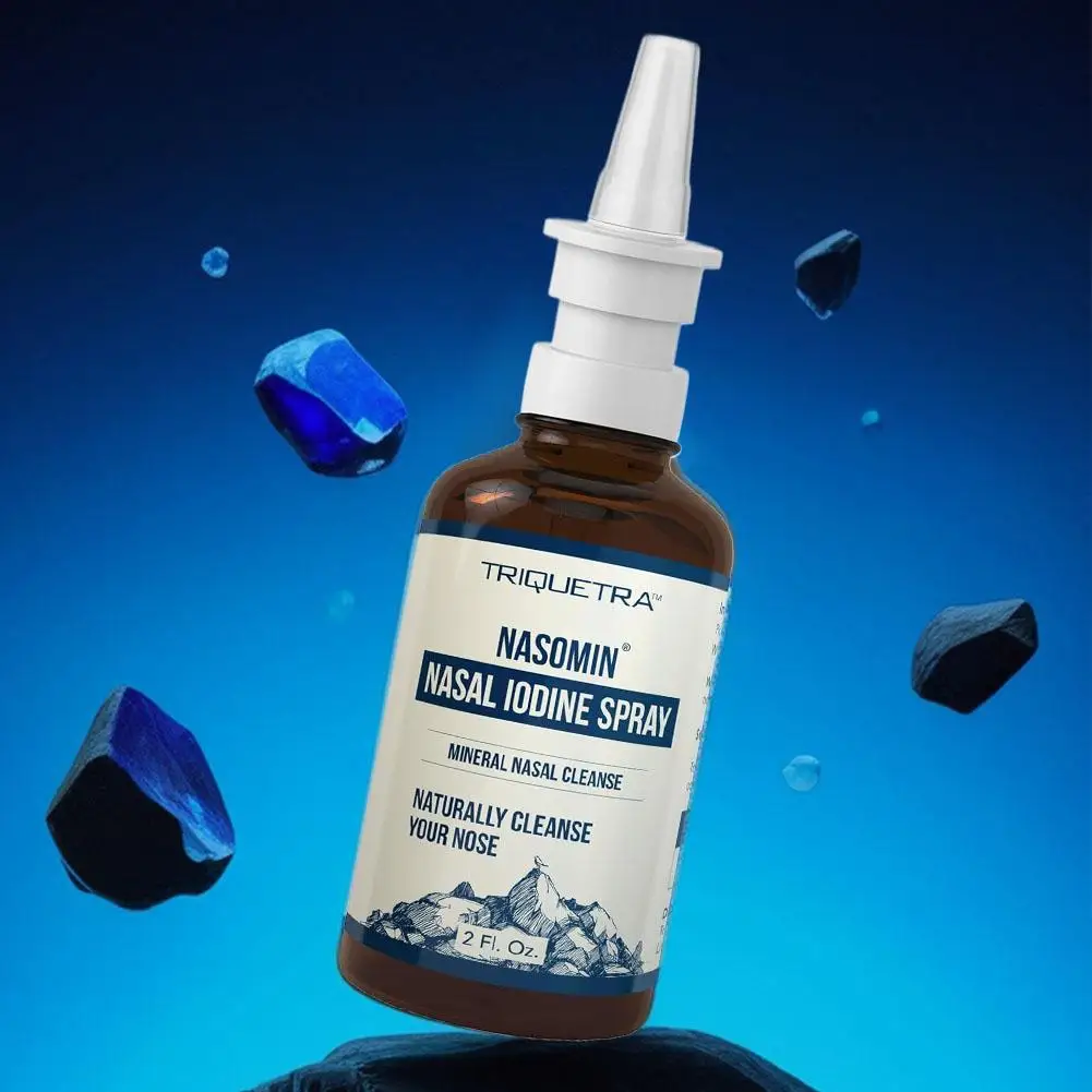 

50 г NASOMIN Нежный очищающий спрей для носа, снимает дискомфорт, питательный, уход за носом, иодный минеральный спрей, защищает ваш нос