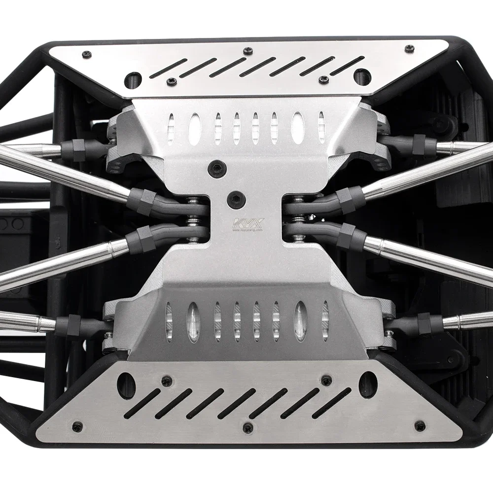 KYX سباق الفولاذ المقاوم للصدأ المحور حامي لوحة لوح التزلج الحرس الهيكل درع ترقيات ل 1/10 مركبة يتم التحكم بها عن بُعد سيارة محوري UTB10 كابرا