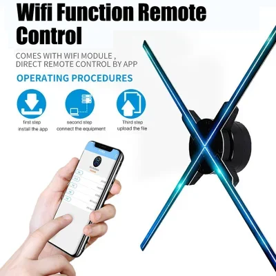 Holographic Projector Light Emitting Diode Fan 3d Holographic Display