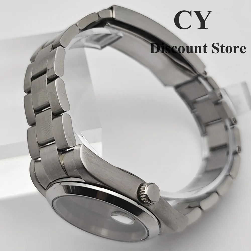 RICHUS NH35 Watch Case 36mm/39mm Silver Stainless Steel Watch Case Fit NH35 NH36 ETA2824 2836 Miyota82-DG Movement Watch Parts image 5