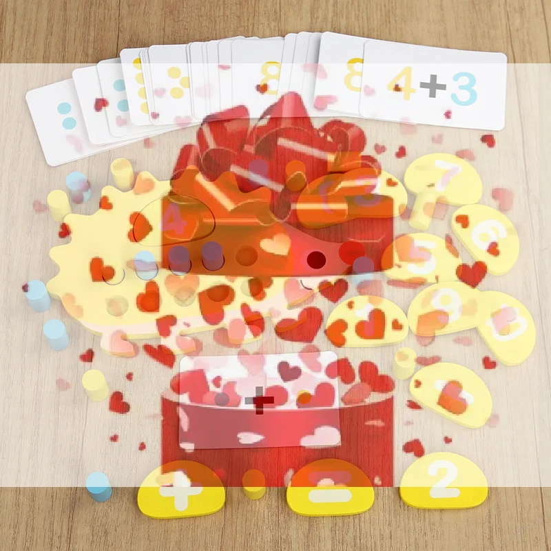 

Деревянная игрушка-счетник «Ежик» для детей, десятичный счет, игра на счет, сложение, вычитание, математический счет, обучающее пособие для изучения чисел