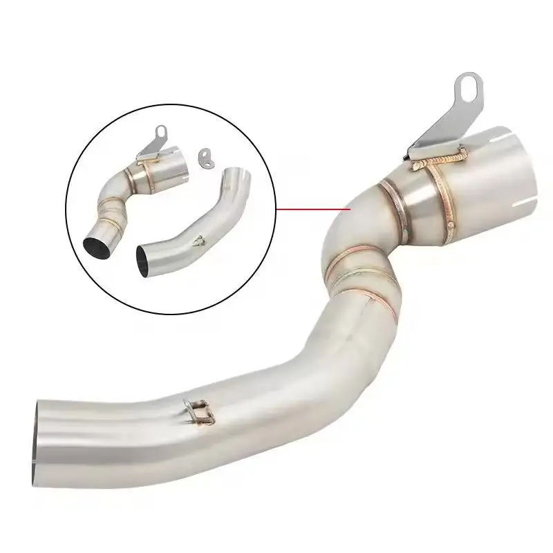 ل KTM DUKE200 DUKE 200 2020 2021 2022 2023 نظام عادم الدراجة النارية أنبوب الوصلة الأوسط 51 مللي متر الهروب موتو الفولاذ المقاوم للصدأ #3