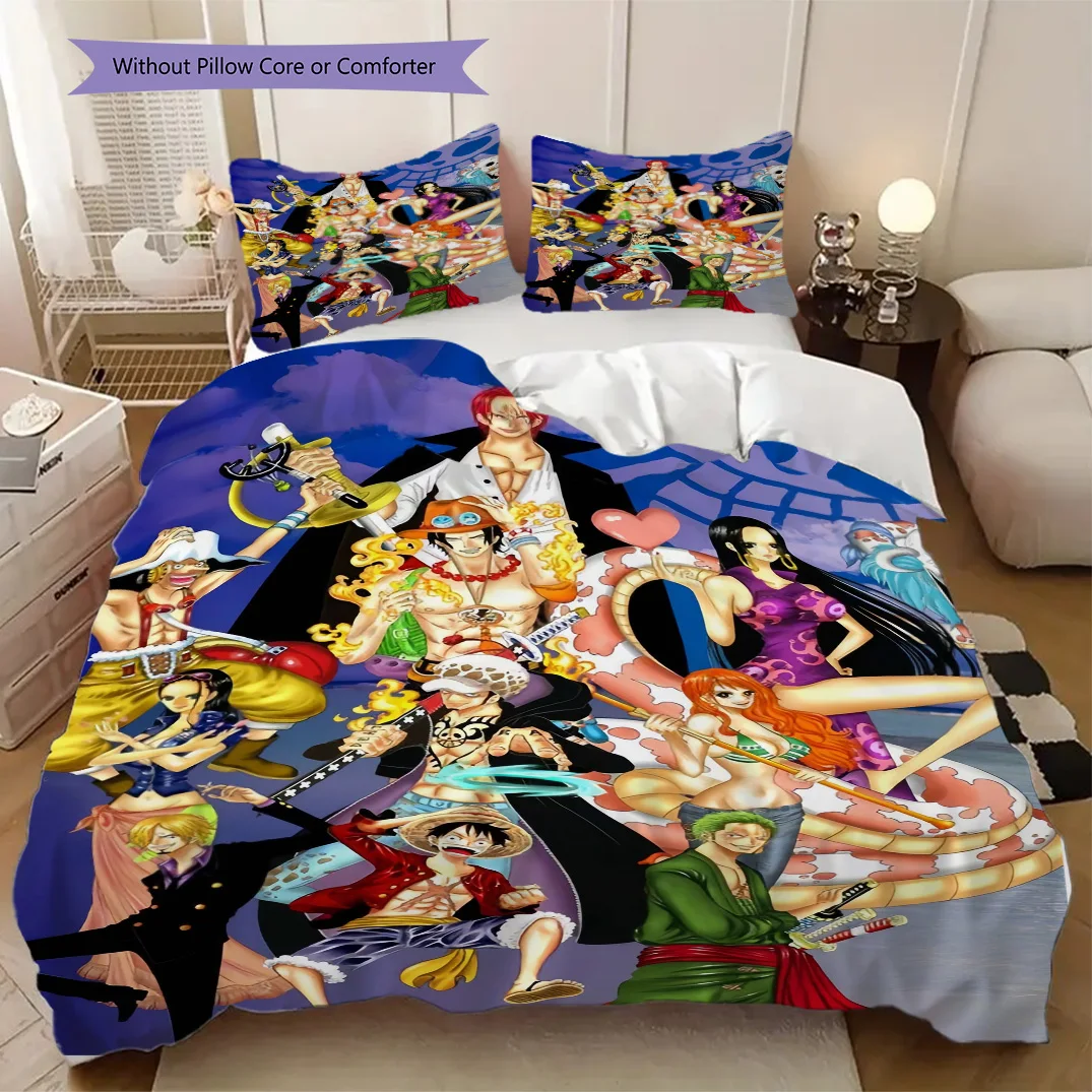 Anime Pirate Adventure Soft Comfortable Duvet Cover, Children's Bedding Set Gift, Various Sizes Available LXR145