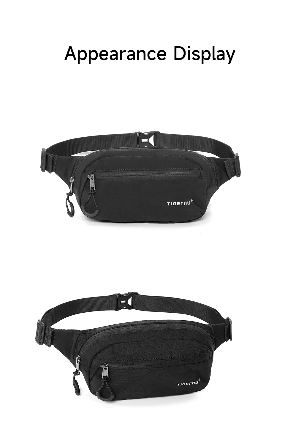 Tigernu Neue leichte Umhängetasche für Herren, wasserabweisende Hüfttasche, Mehrzweck-Schultertasche für Herren – Detail 13