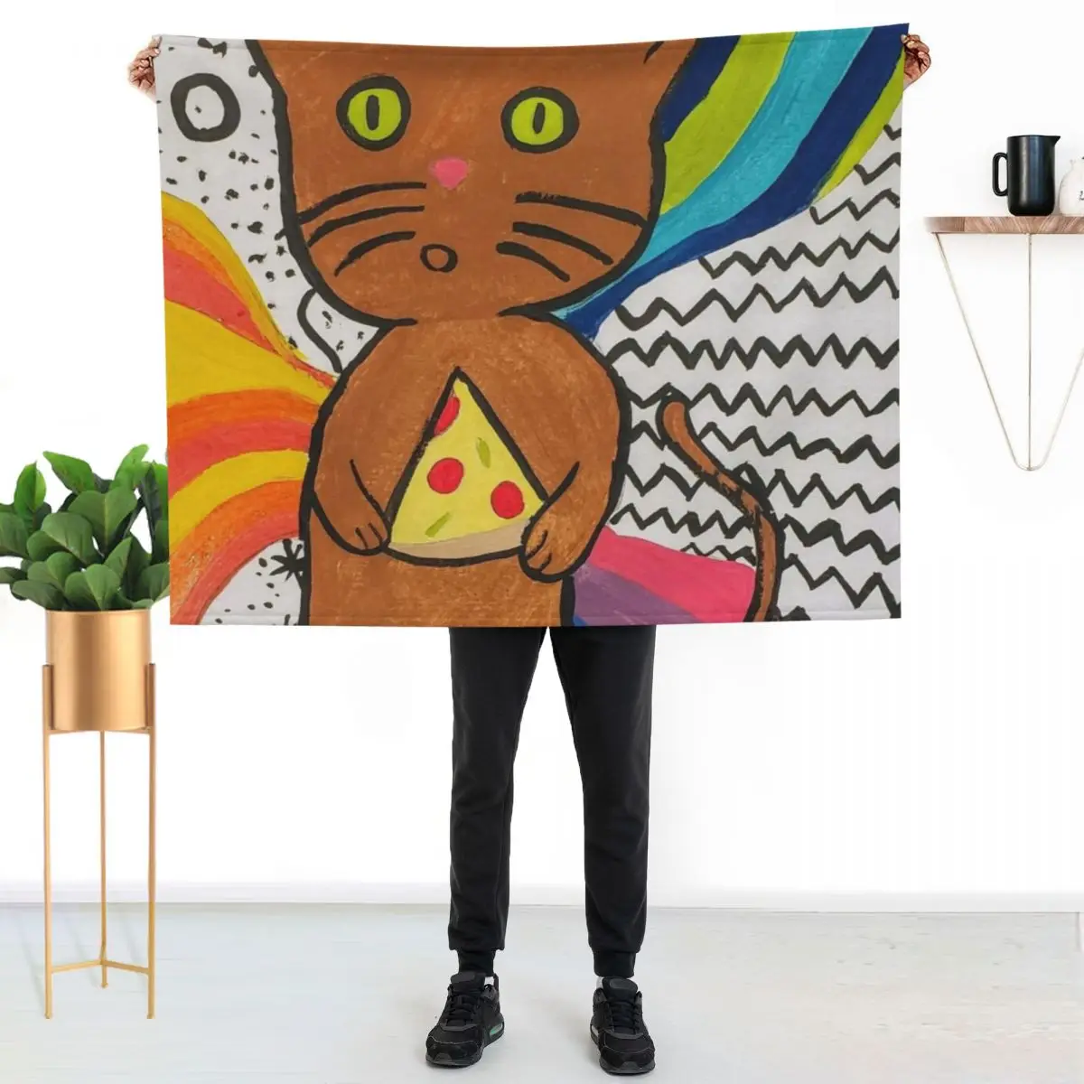 

Pizza please Throw Blanket Air Conditioner Soft Blanket for Office Home