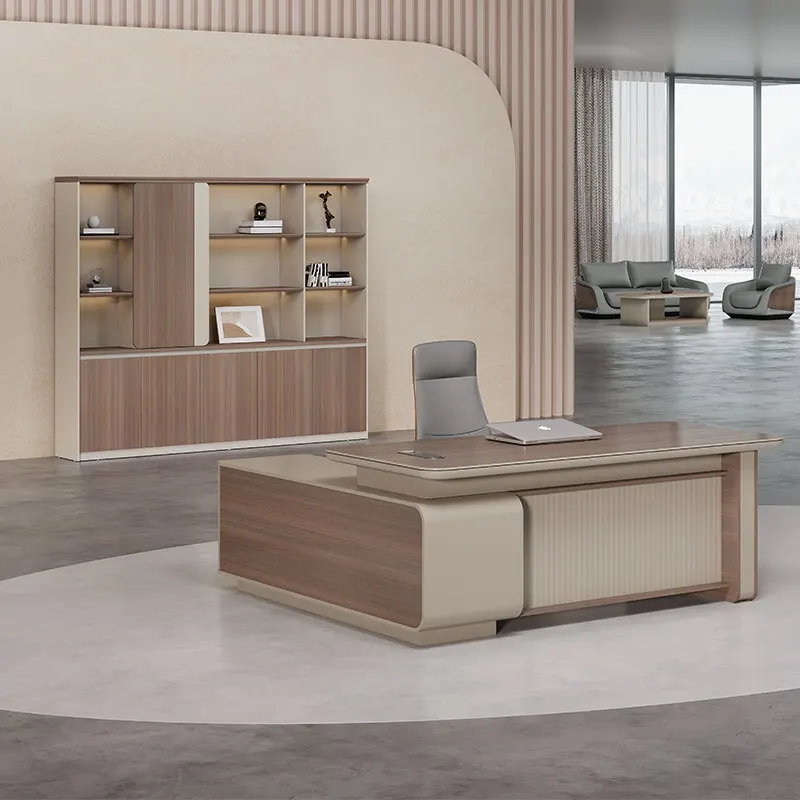 Advanced modern boss  light  desk large class  simple person's desk office desk and  combination