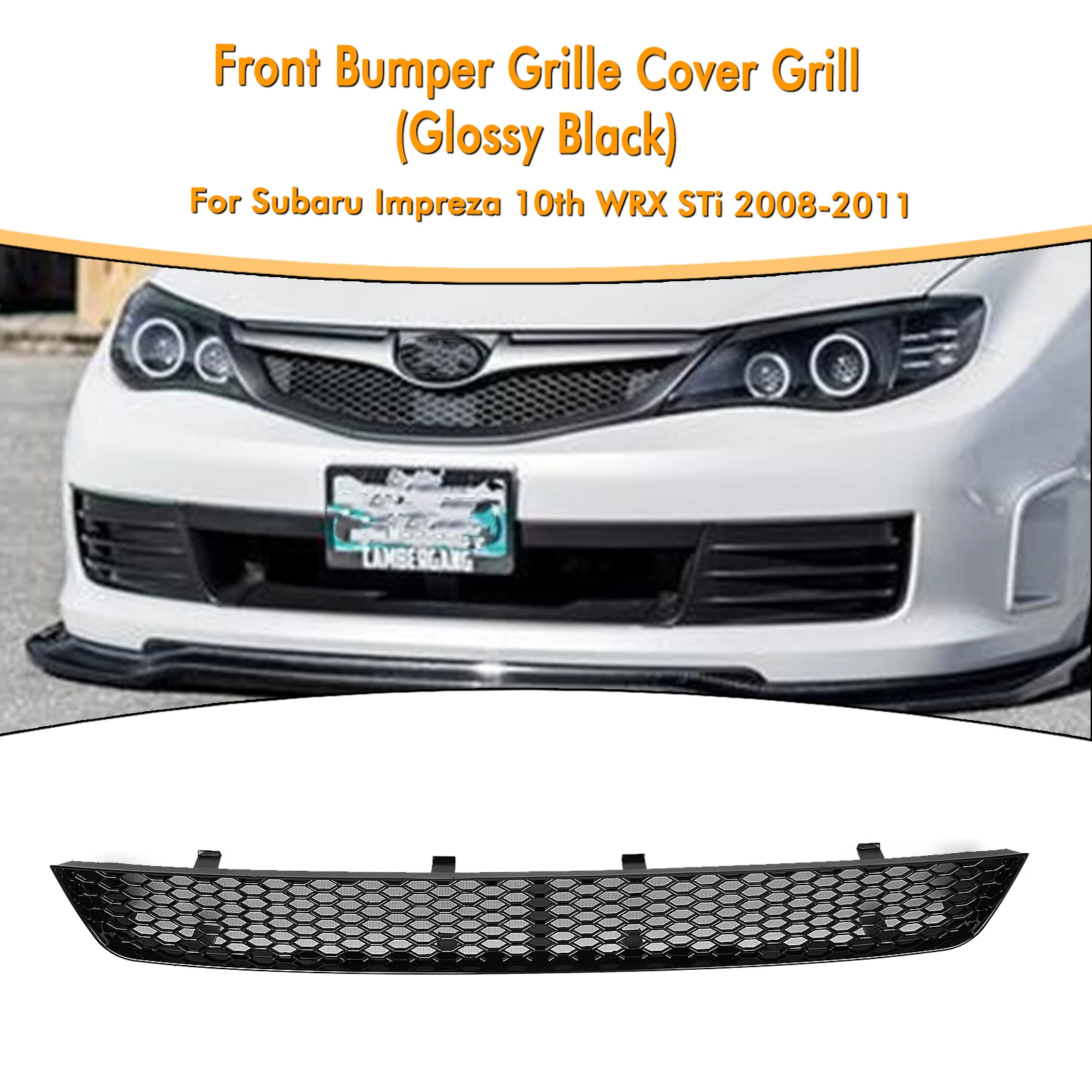 

Car Front Bumper Lower Grille Grill Hood For Subaru 10th Gen Impreza WRX STi 2008 2009 2010 2011