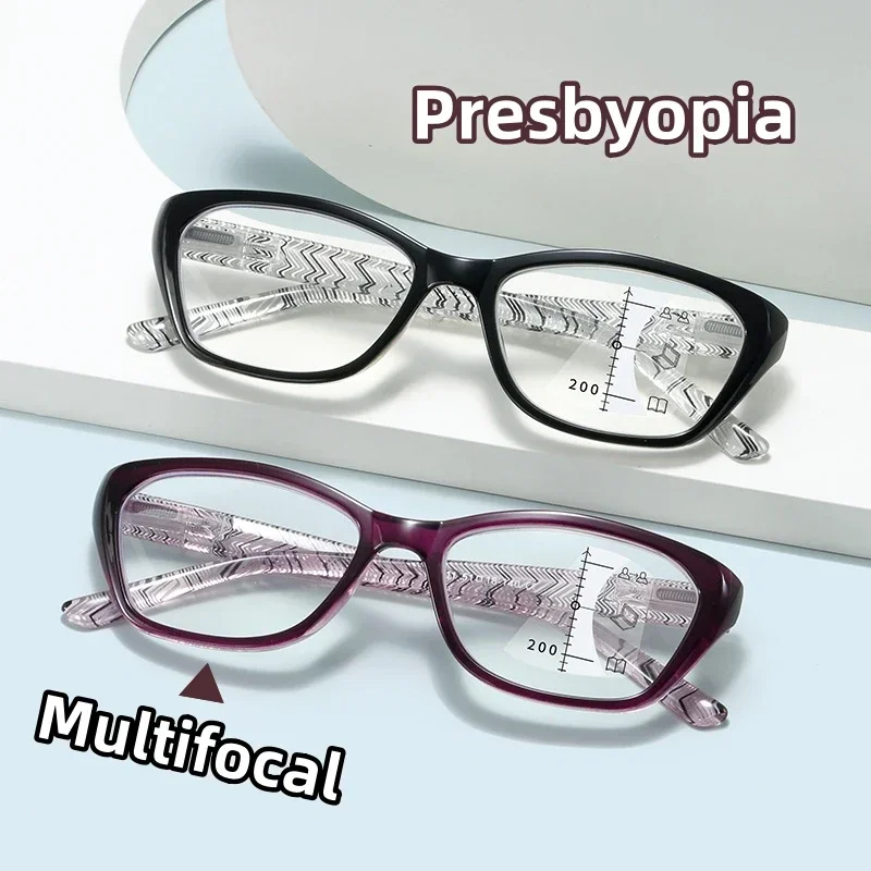 

New Far Near Dual Use Anti Blue Light Presbyopia Glasses High Definition Reading Eyewear Progressive Multifocal Eyeglasses