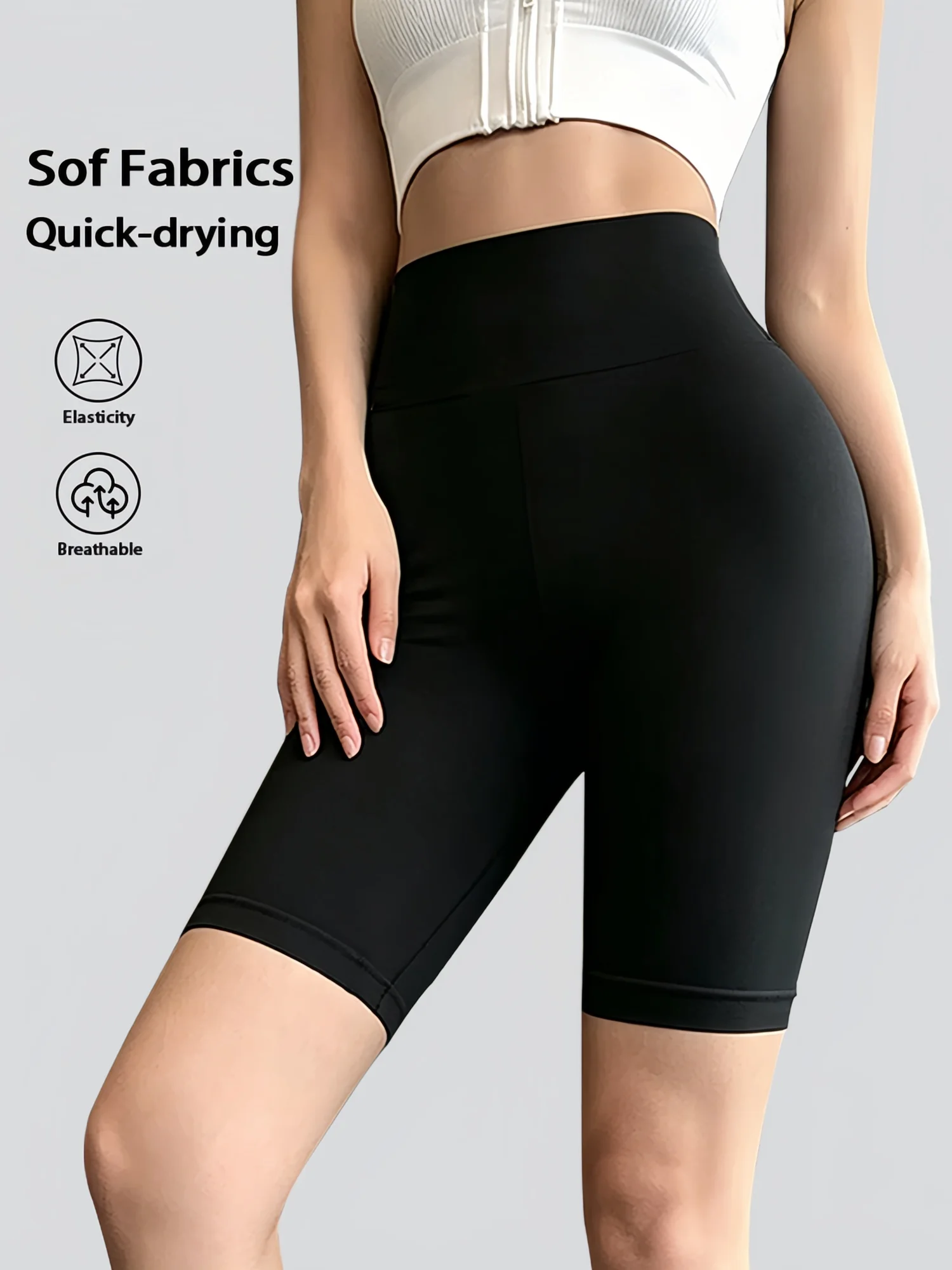 Women's Stretchy Yoga Cycling Shorts, Suitable for Running, Gym, Sports Pants, Made of Breathable Fabric, Suitable for Summer