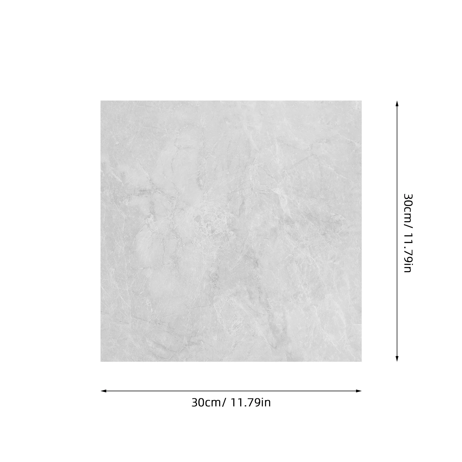 10Pcs Waterproof Marble Pattern Tile Sticker 30x30cm Self Adhesive Square Sheet for Bathroom Walls Backsplash Kitchen Renovation