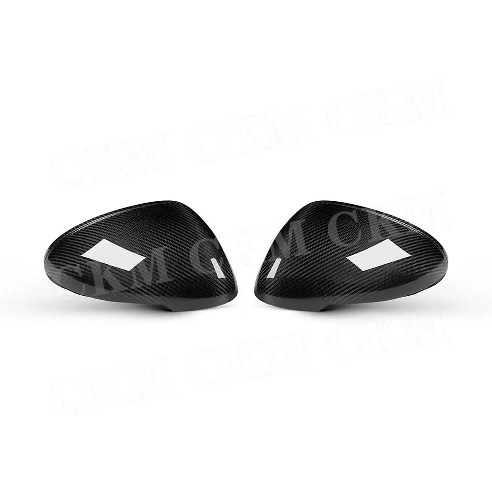 Dry Carbon Fiber Mirror Cover Replacement Door Side Rearview Mirror Cap Trim Shell For Porsche Macan 95B 2014-2021