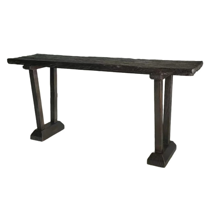

End view desk Entrance Zen foyer Solid wood strip case Day long desk Sofa back few