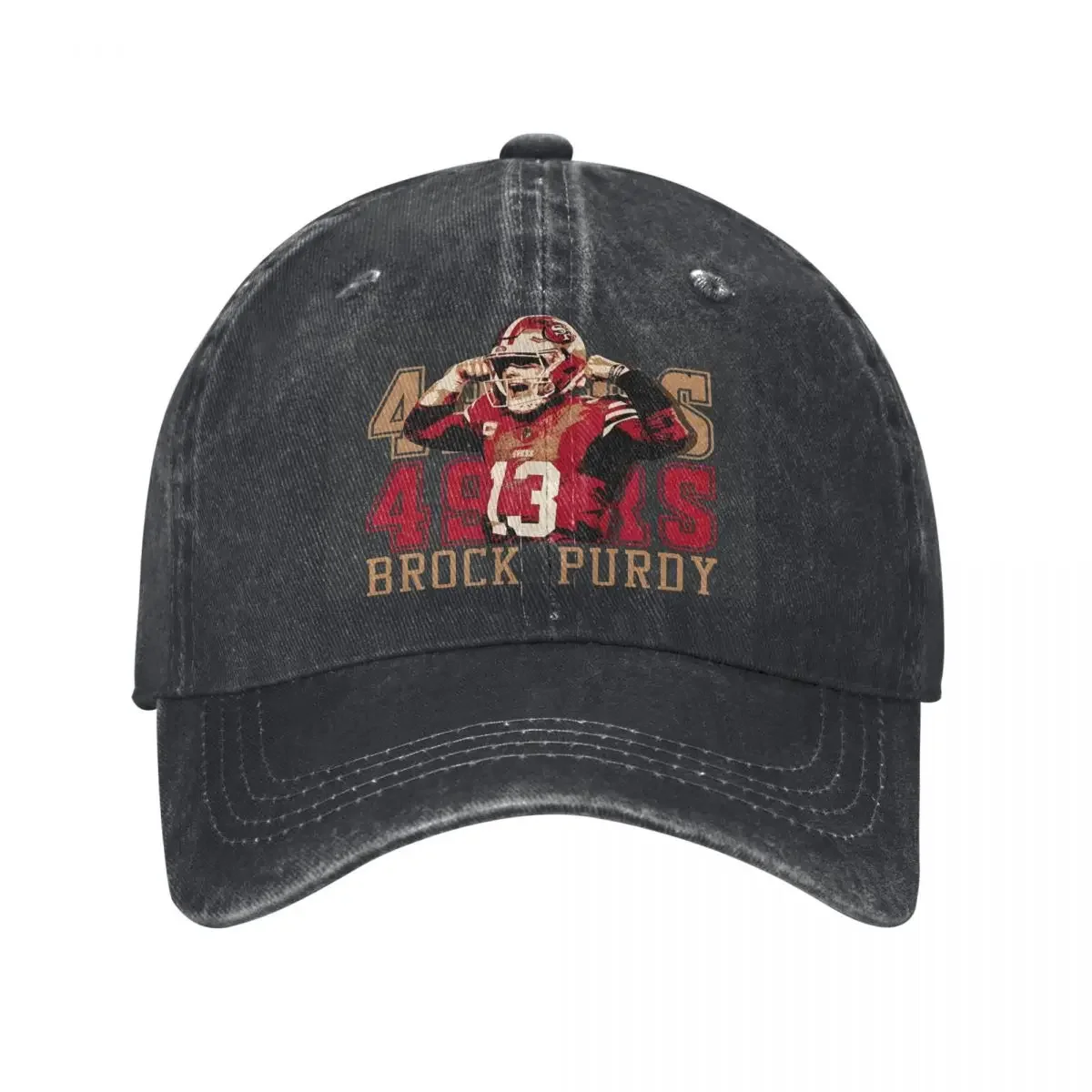 Brock Purdy 49ers Baseball Cap Classic Distressed Cotton Headwear Unisex Style Outdoor Running Golf Adjustable Fit Hats Cap