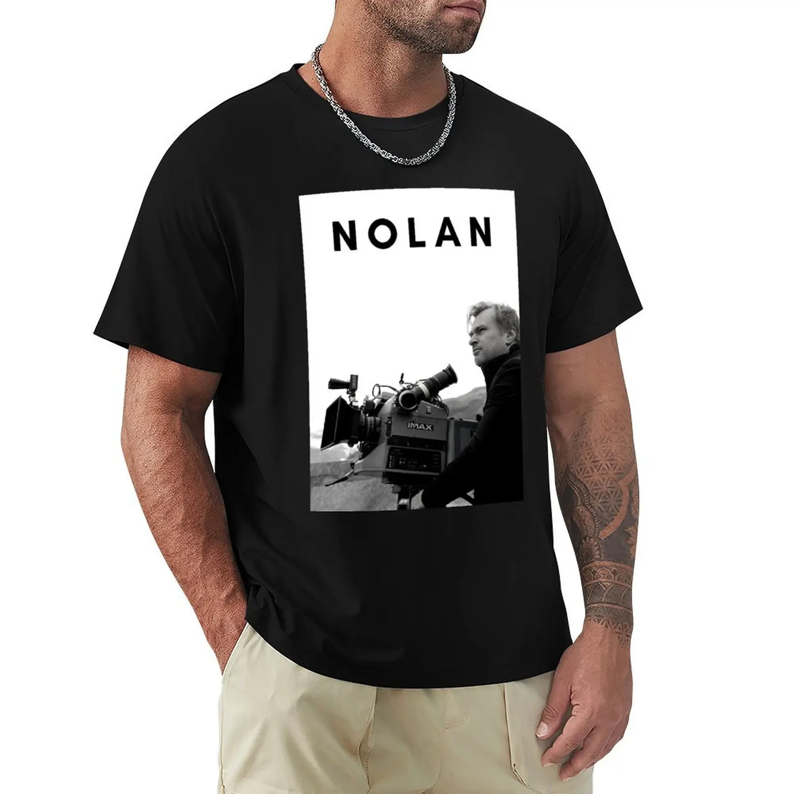 Film Director Christopher Nolan Poster T-Shirt t shirts for man slim fit T-Shirt