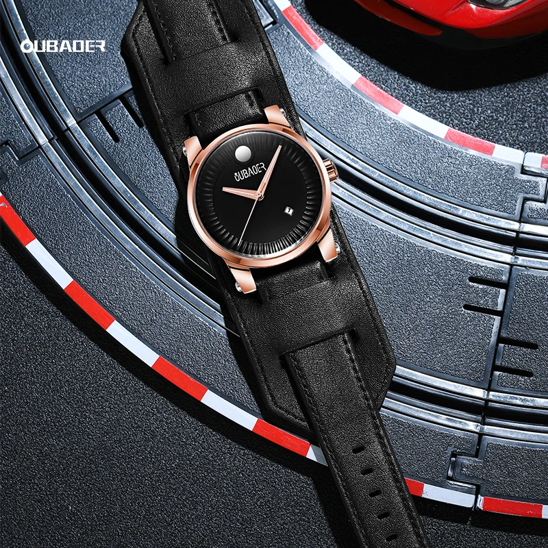OUBAOER minimalista moda uomo Ultra sottile orologi semplici uomini d'affari cinturino in pelle orologio da polso al quarzo Relogio Masculino