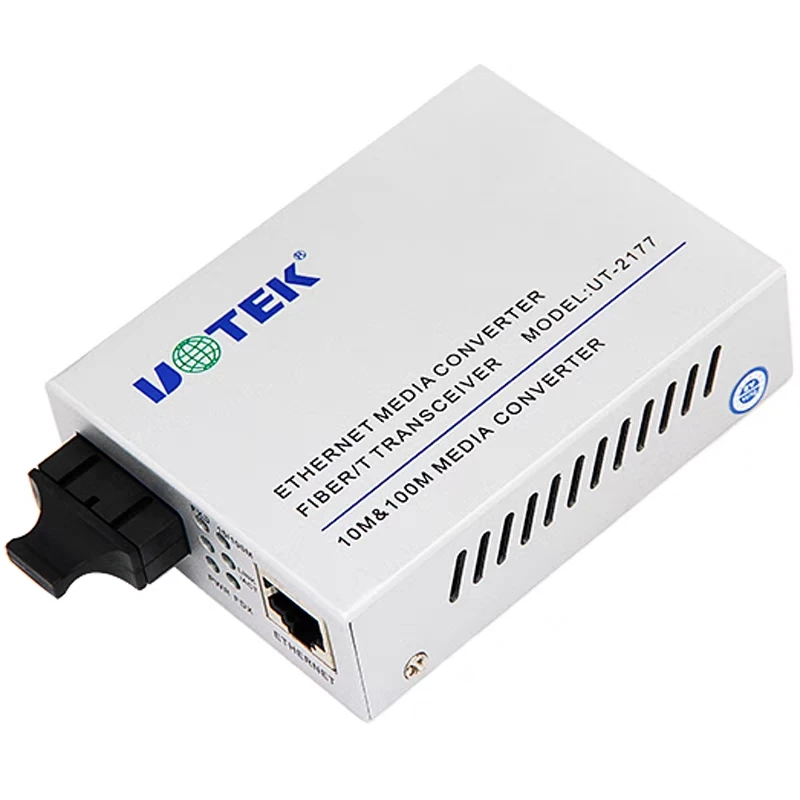 UT-2177SM/MM 10/100M Network Single-mode Fiber Optic Transceiver 20KM ST/SC/FC Optional