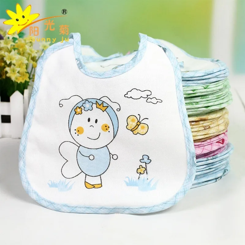 2pcs(random Color) New Design Baby Boy Girl Newborn Kids Bibs Waterproof Saliva Towel Bib