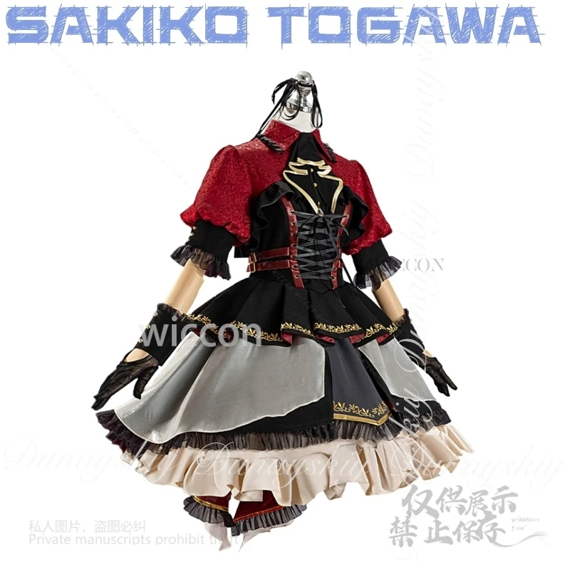 125 بانج دريم! أنيمي ساكيكو توغاوا تأثيري أفيو موجيكا عضو الفرقة مع لوليتا فستان طويل شاحب الأزرق شعر مستعار زي جميع مجموعة كوس