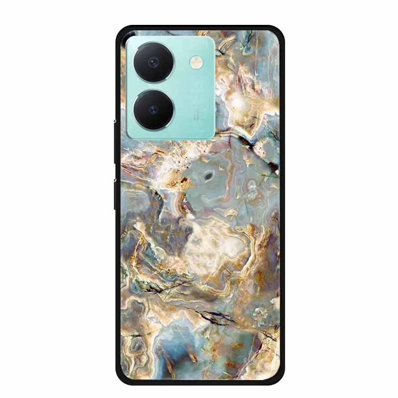 Soft Fashion Cover for Vivo Y27s 4G Case Silicone Wooden Pattern TPU Back Cases for VivoY27S 4G Cover Protector Cool Phone Shell