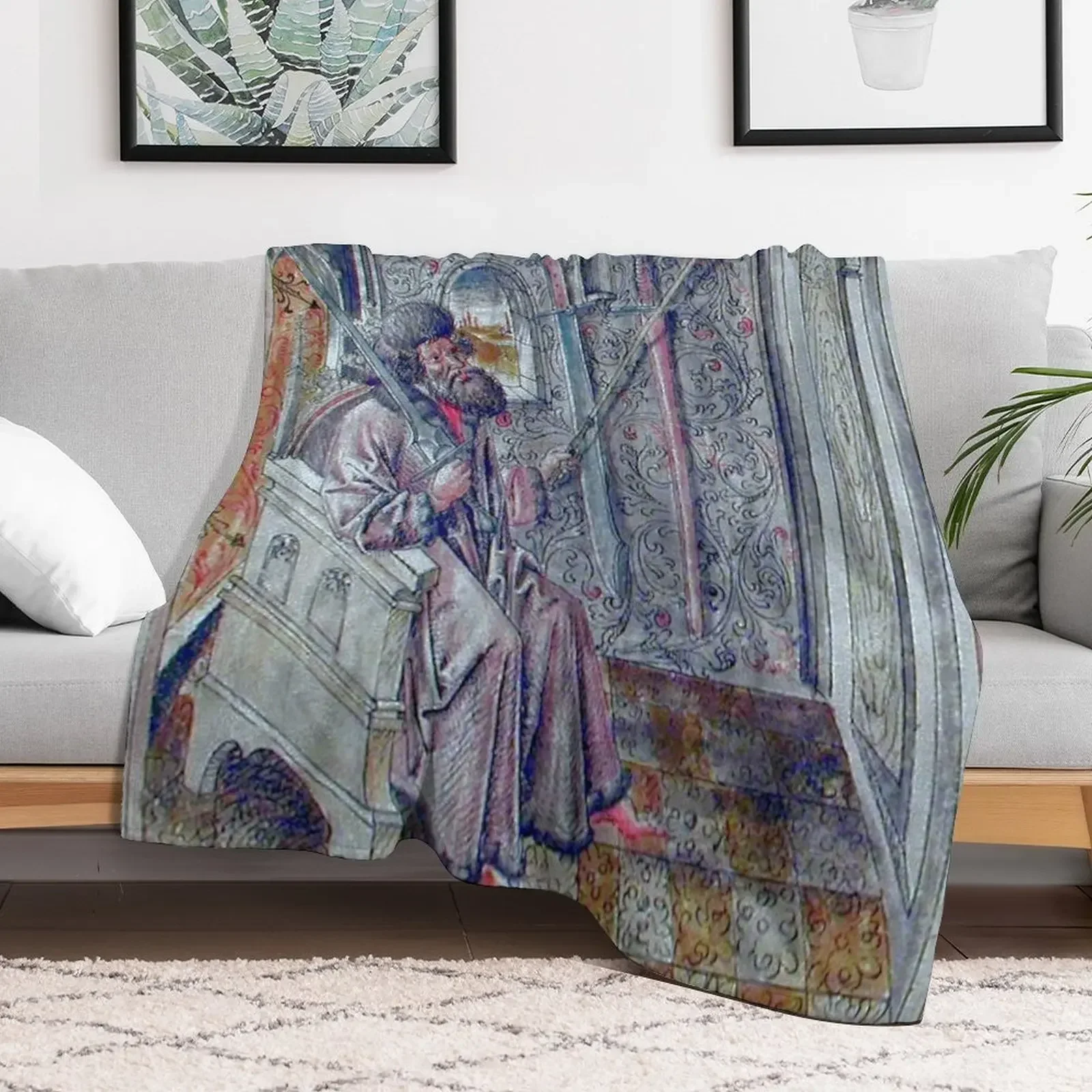 

Johannes Liechtenauer Portrait Throw Blanket Flannel Fabric Bed Fashionable Blankets