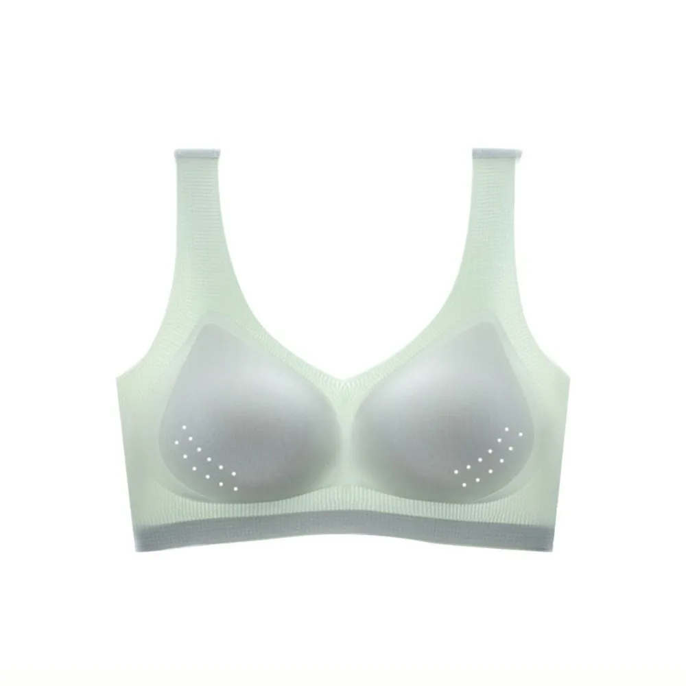 Fashion Ultra-thin Seamless Bra Women Transparent Ice Silk Push Up Bra Intimates Underwear Wireless Deep V Bra Gifts