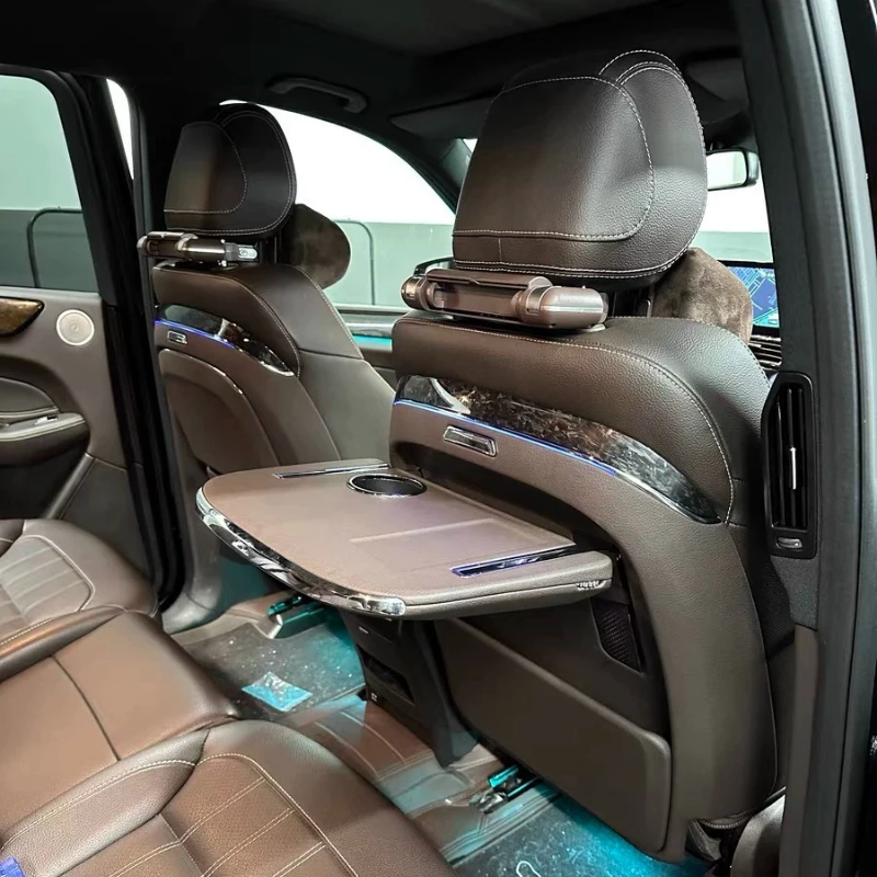 For Mercedes-Benz C/E-Class/GLB/GLE/GLS Car Seat Back Table Foldable Multi-Function Seatback Small Desk Tray Accessories