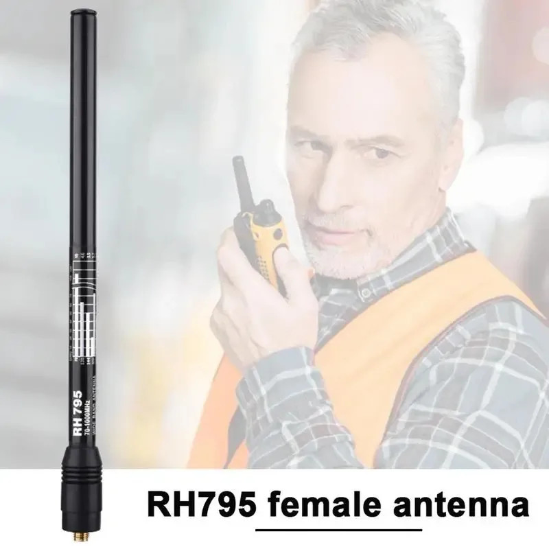 나고야 RH795 암 안테나, 10W SMA 암 광대역 70-1000MHz 디지털 스캐너 RH-795, 휴대용 라디오 안테나 2.15 DBi