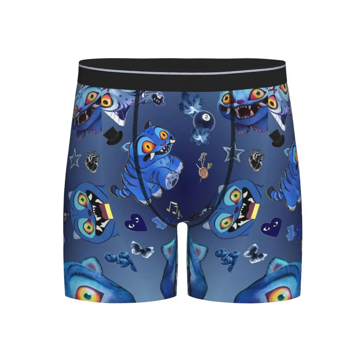 

Long Boxer Underpants Shorts KPop Demon Hunters Huntrix Blue Tiger Derpy Panties Men Breathable Underwear for Homme Man Gifts