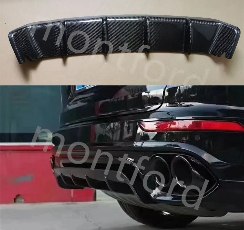 958 Carbon Fiber Rear Bumper Lip Rear Diffuser for Porsche Cayenne 958.2 Car Body Kit 2016 2017 2018