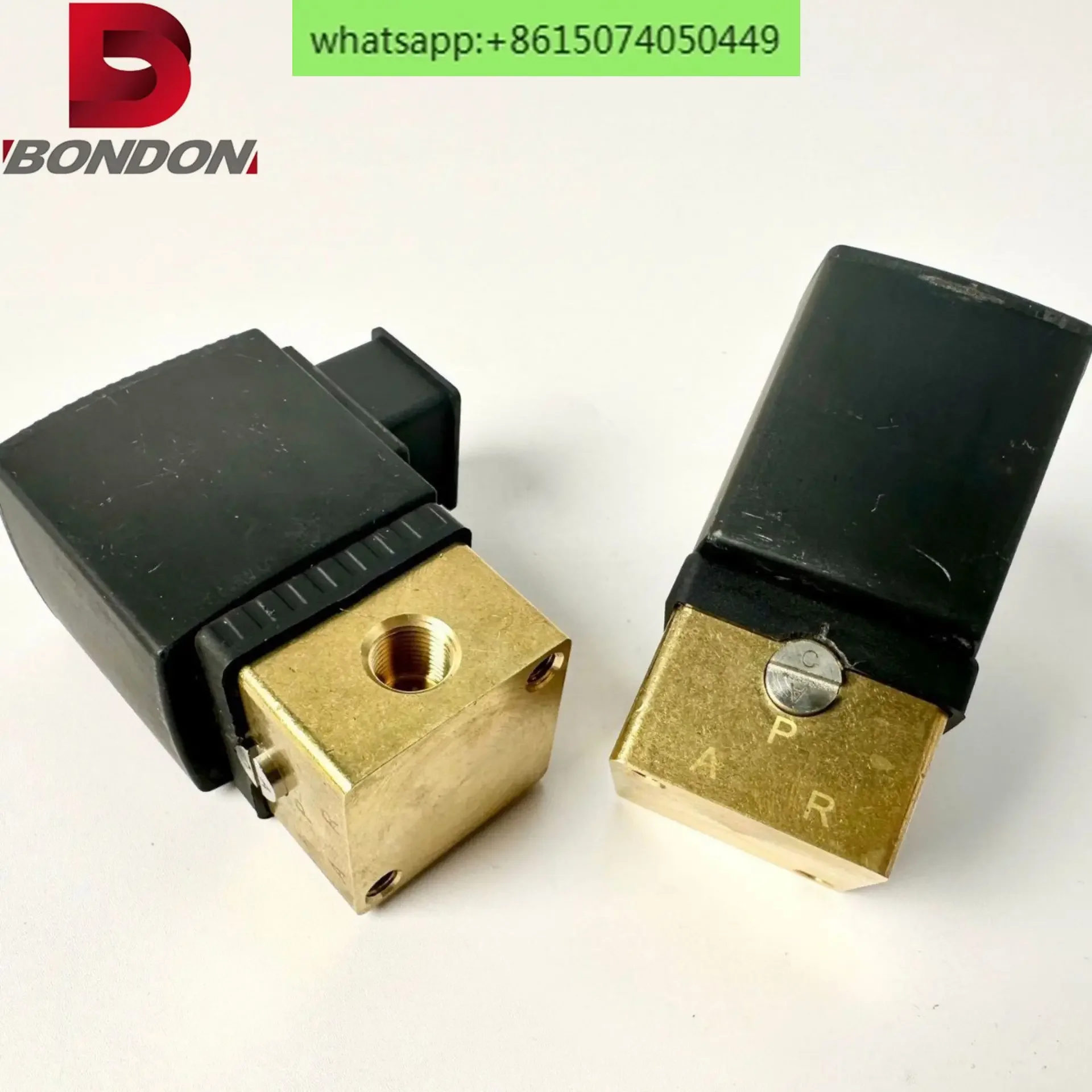 Self-retaining coil Two-position three-way brass solenoid valve with manual switch Energy saving