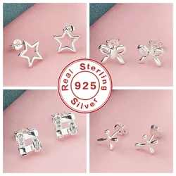 925 Sterling Silver Earrings Star Zircon Earrings Ladies Dinner Birthday Gift Jewelry