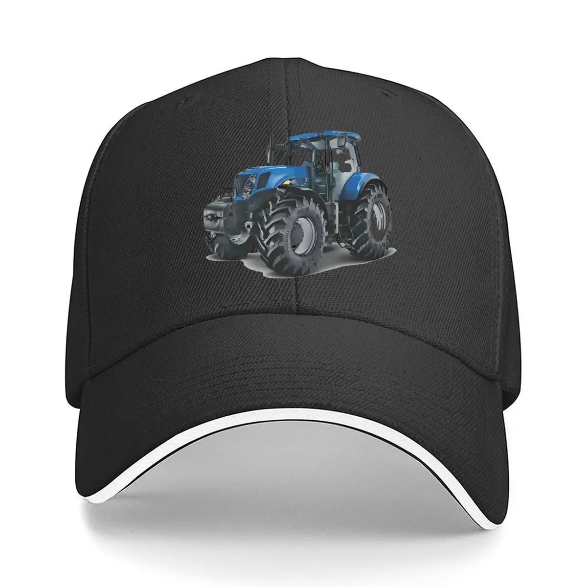 Blue Tractor Farming Vehicle Sandwich Baseball Cap Outdoor Workouts Sun Hat