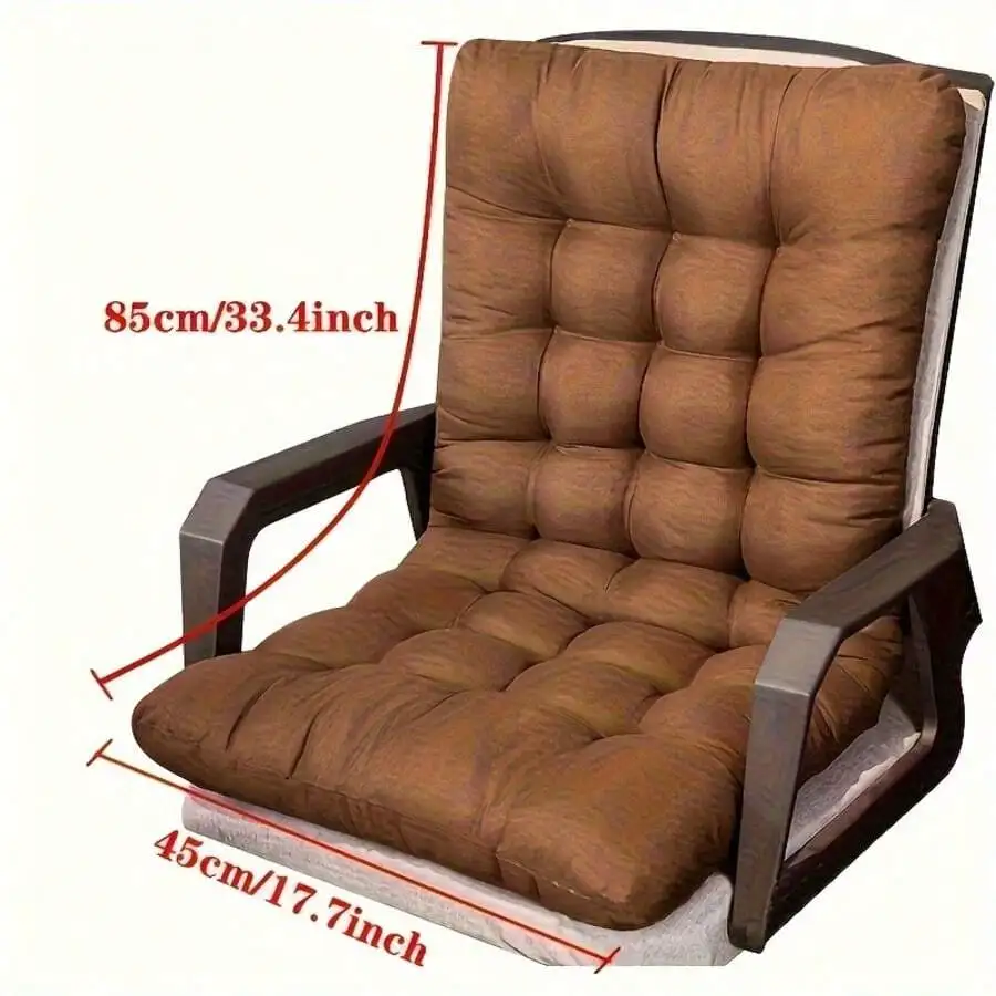 Durable Polyester Outdoor Cushion - Ergonomic Lumbar Support for Office/Camping/Patio