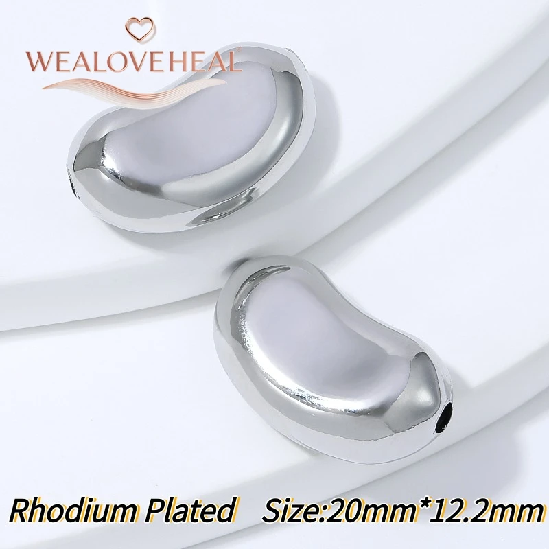 schmuckherstellung zubehör, perlen für schmuckherstellung, 20x12,2mm Hohle Erdnuss-Abstandshalterperlen, 18K vergoldeter Messing-Nierenperlen-Abstandshalter für Armbänder, Halsketten, DIY-Schmuckherstellungszubehör – Detail 22