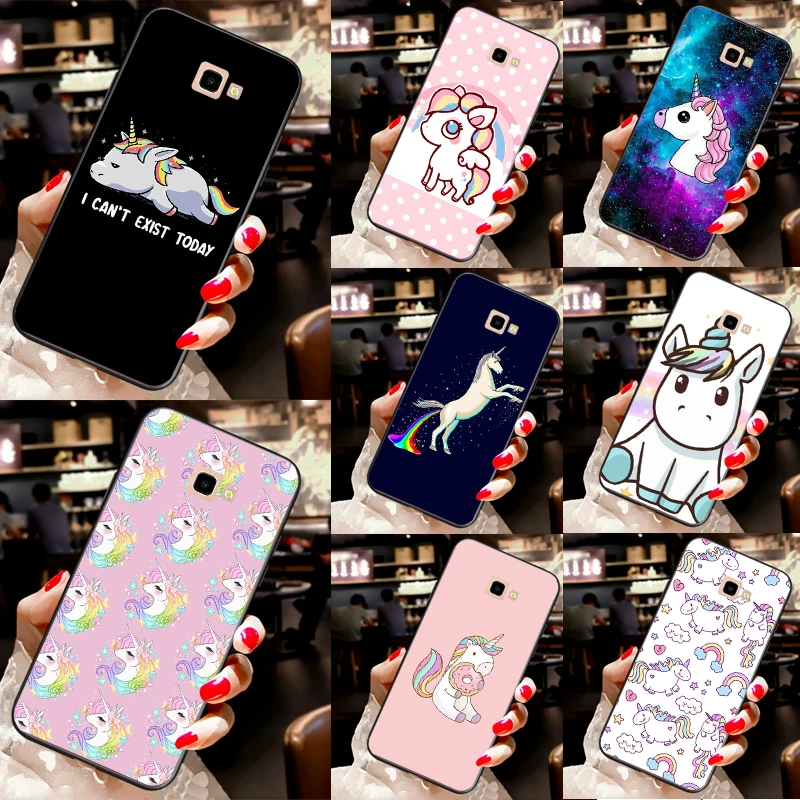 Cute Rainbow Unicorn For Samsung J3 J5 J7 J510 J310 J330 J710 J730 2016 2017 J4 J6 Plus A6 A8 A9 J8 2018 Case