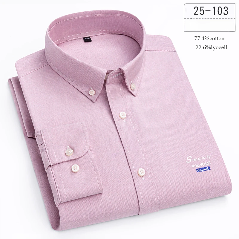 

New in shirt fashion korean popular long sleeve shirts for men slim fit plian shirt solid color tops elegants designer clothes