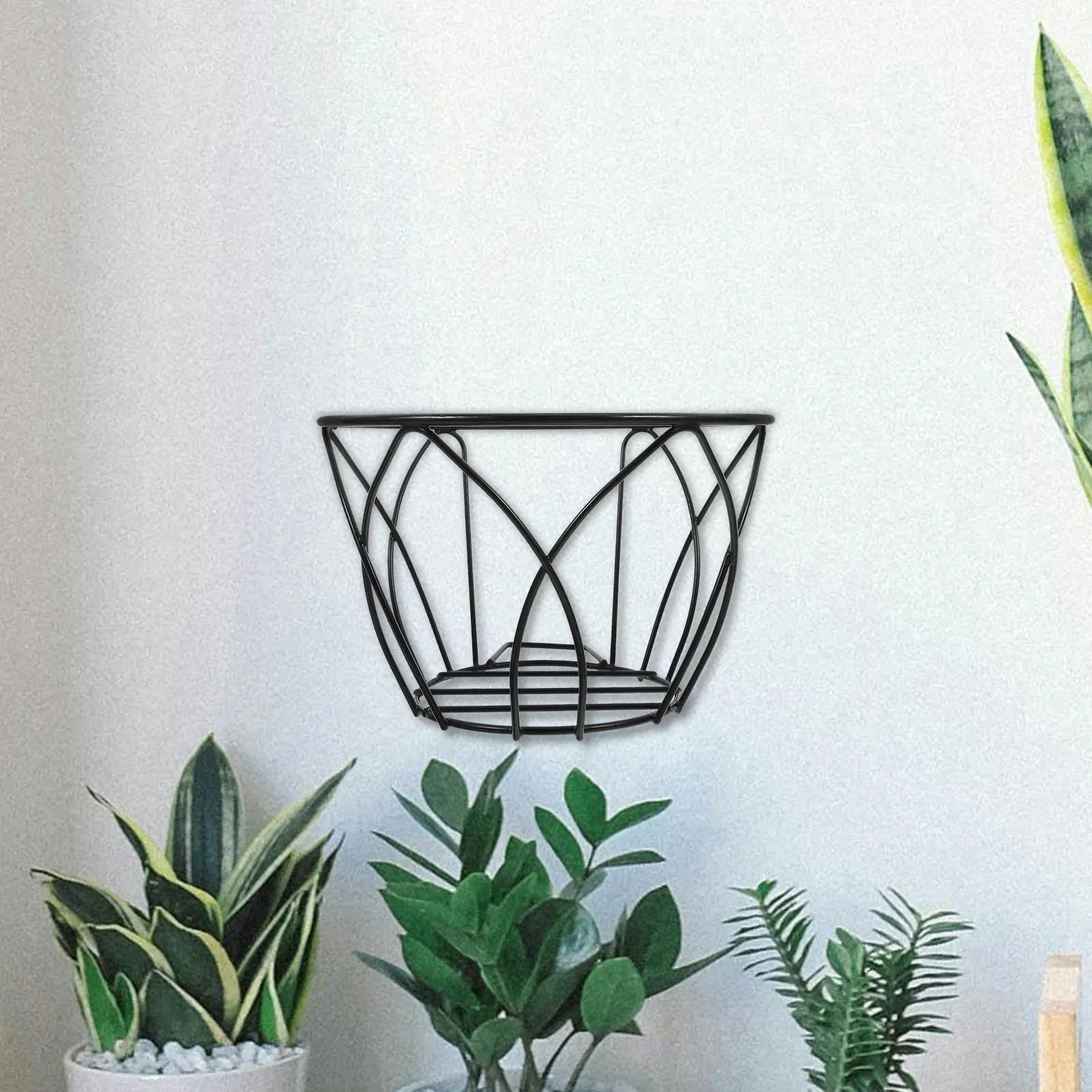 

1Set Hanging Planter Basket Black Metal Railing Mount for Outdoor Garden Balcony Decor Plant Holder Flower Pot Rack