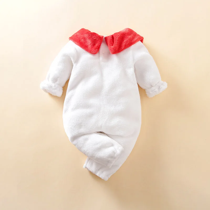 Christmas Newborn Clothes Cute Snowman Outfit Flannel Comfortable 0-18 Boys AndGirls Autumn And WinterLong Sleeved Baby Jumpsuit