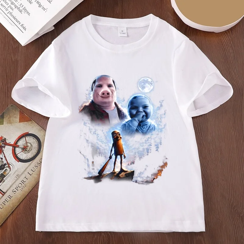 Funny Starry Sky Meme Print T-Shirt John Pork graphic T-Shirts Unisex Loose Casual Short Sleeve round neck t shirts clothing