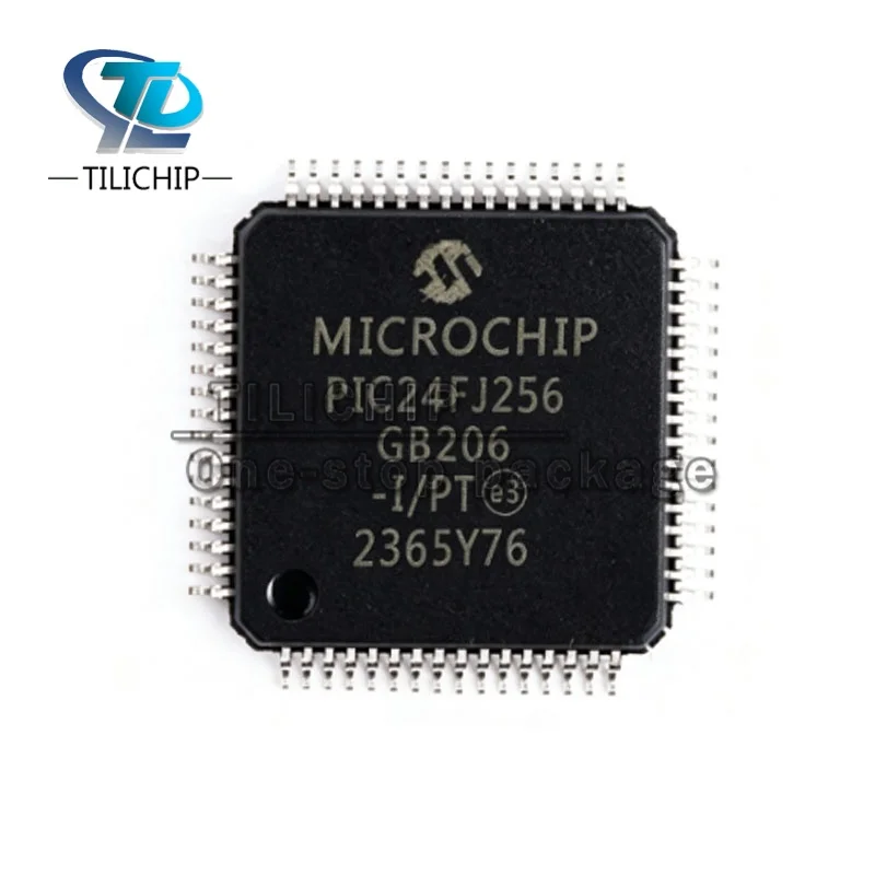 1PCS Brand new PIC24FJ256GB206-I/PT microcontroller chip, TQFP64 package, brand new