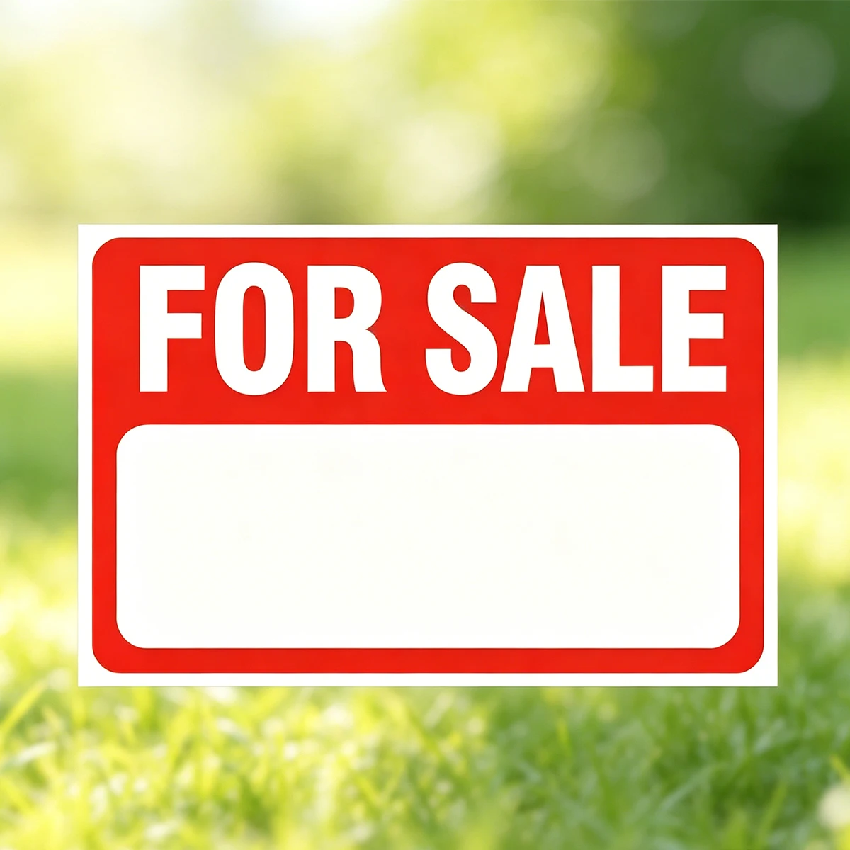 For Sale Car Sign with Stake, 12x8 Inch, Single Sided Signs, Vinyl for Yard Indoor & Outdoor Lawn Sticker Decoration Accessories
