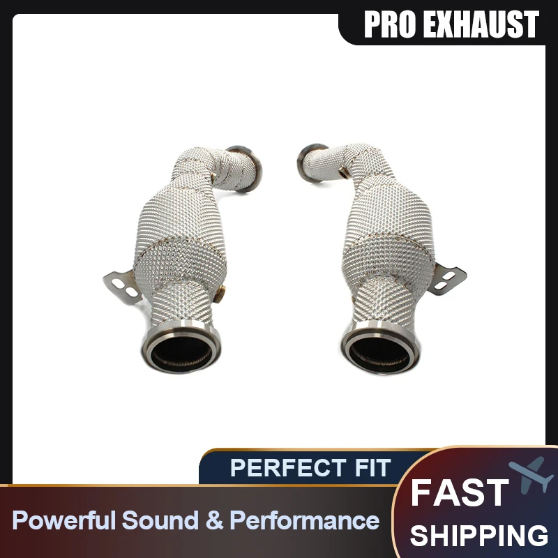

PRO for Benz AMG W205 C43 E43 3.0T 304 Stainless Steel Heat Shield with Catalyst Downpipe Tuning Exhuat Systems Car Accessories